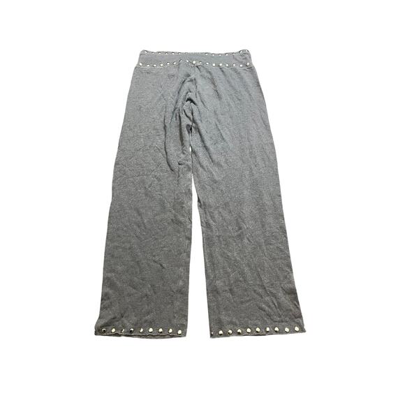 MONROW Studded Sweatpant Crop Sweats Gray Y2K Lounge XS $250 EUC designer - Picture 7 of 10